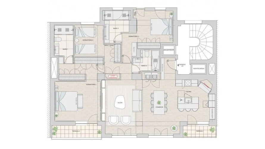 Apartamento de 3 dormitorios en Madrid, España No. 1290 № 12