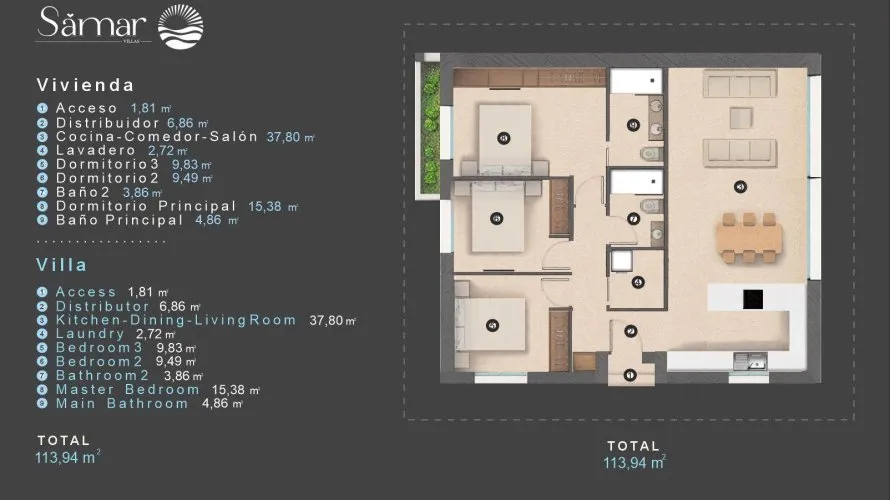 Villa de 3 dormitorios en Alicante, España No. 1648 № 2