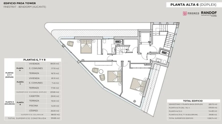 Penthouse de 3 chambres à Finestrat, Espagne No. 1259 № 14
