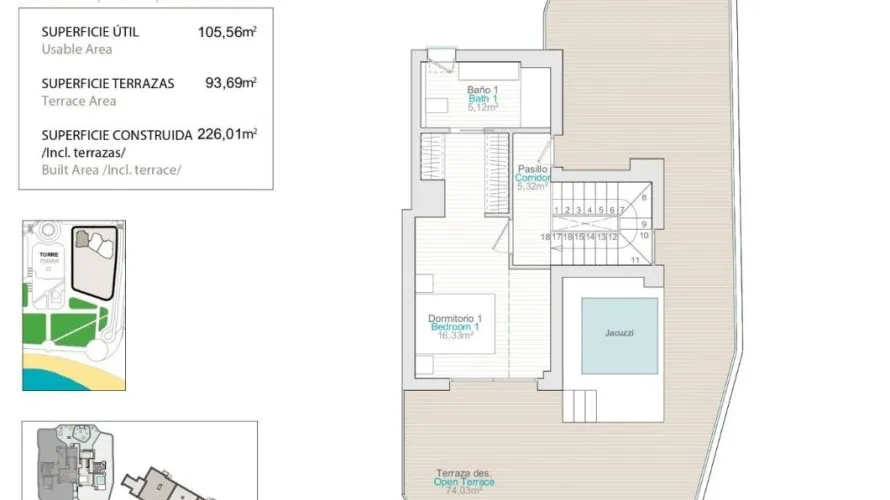 Penthouse de 3 chambres à Villajoyosa, Espagne No. 1431 № 7