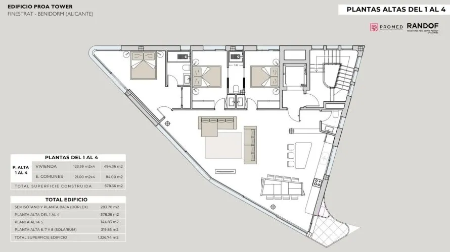 Penthouse de 3 chambres à Finestrat, Espagne No. 1259 № 12