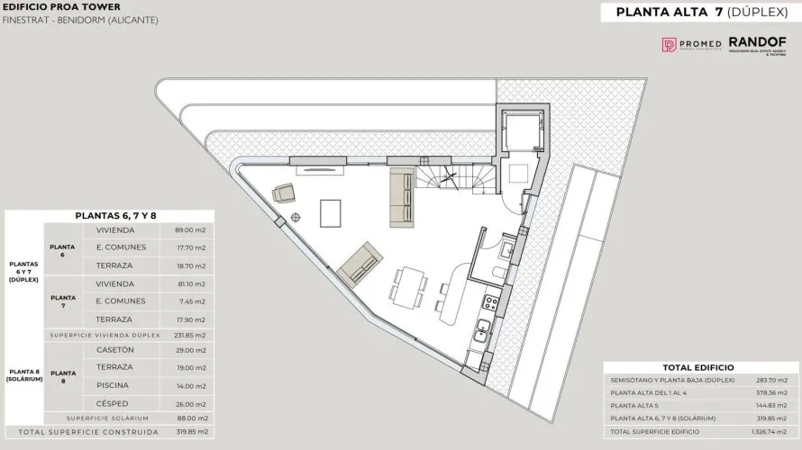 Penthouse de 3 chambres à Finestrat, Espagne No. 1259 № 15