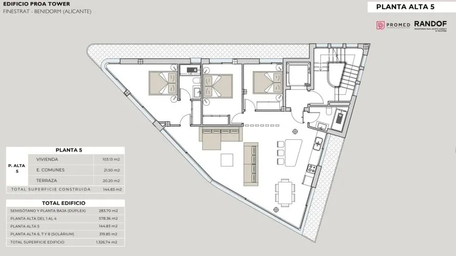 Penthouse de 3 chambres à Finestrat, Espagne No. 1259 № 13