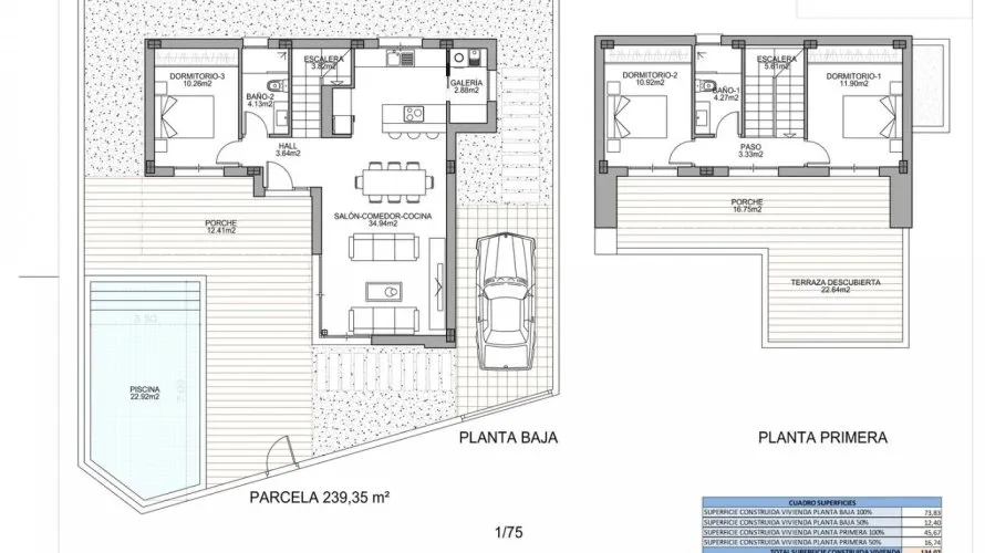 Вилла с 3 спальнями в Бенихофар, Испания №1015