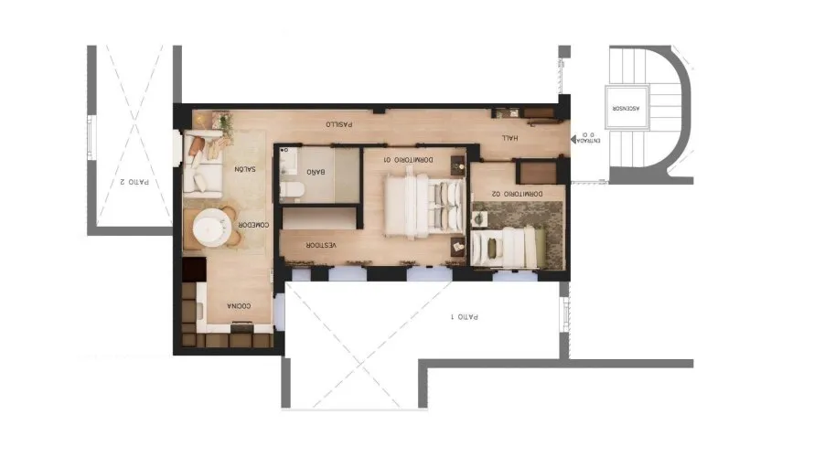 2 bedrooms apartment for sale , Madrid, Spain No. 1346 № 19
