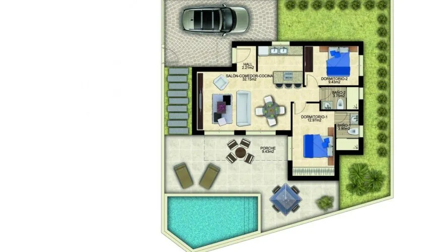 2 bedrooms villa for sale, Benijofar, Spain No. 1016 № 1